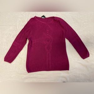 Julianna Collection Magenta Top. Size L. 90s Vintage. Excellent Condition.